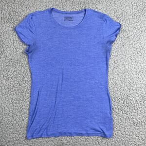 Patagonia Shirt Womens Blue Short Split Flutter Cap Sleeve Lightweight Size M